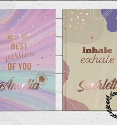 Personalised A5 Gratitude Journal, Be The Best Version of You, Inhale Exhale, Mindfulness Positivity Self Care Notebook