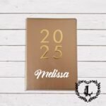 Personalised 2025 Diary Teacher gifts, Student, Secret Santa - Gold