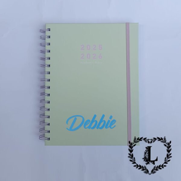 Personalised Academic Diary 2025/26 A5 Ladies Diary, Teacher gifts, Students Mint - Image 6