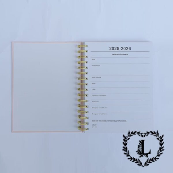 Personalised Academic Diary 2025/26 A5 Ladies Diary, Teacher gifts, Students Mint - Image 5